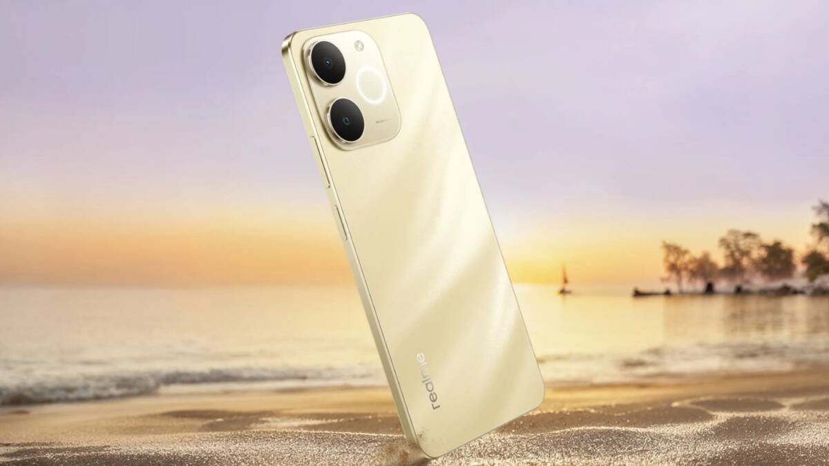 realme p4 lite 4g gold back design