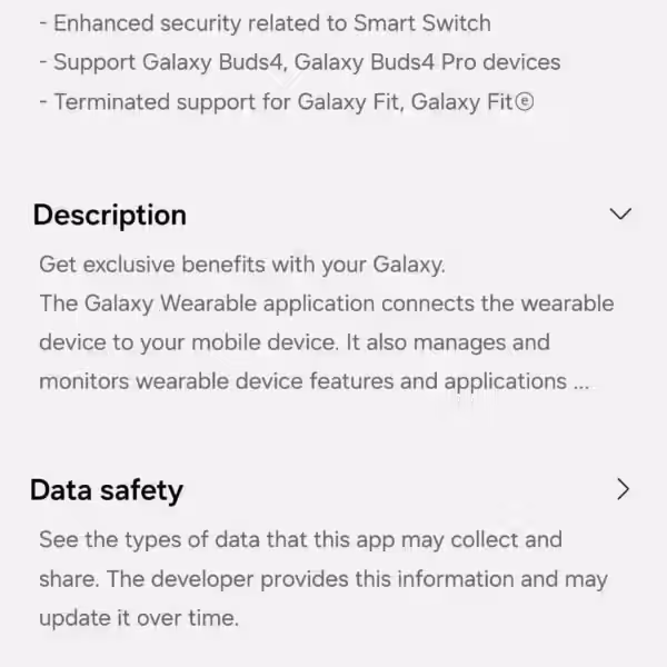 samsung gaklaxy wearable for android update 01