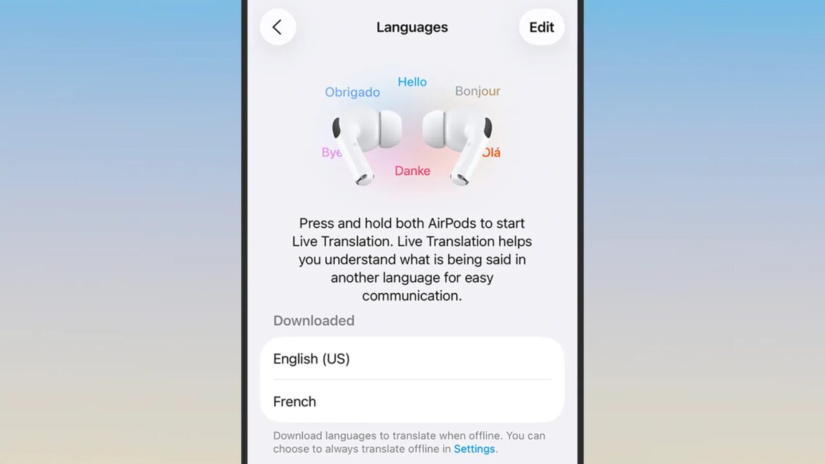 Как использовать функцию Live Translation на AirPods от Apple