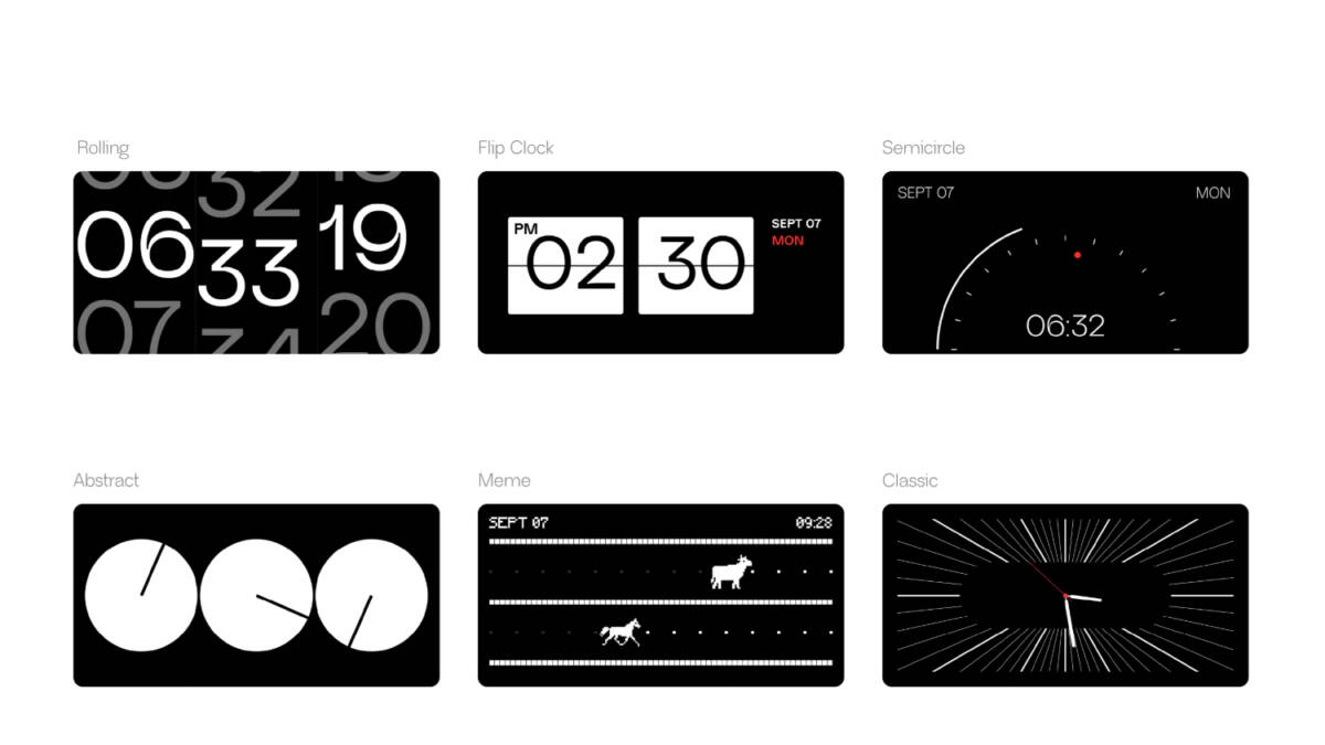 1ai work companion concept clock faces