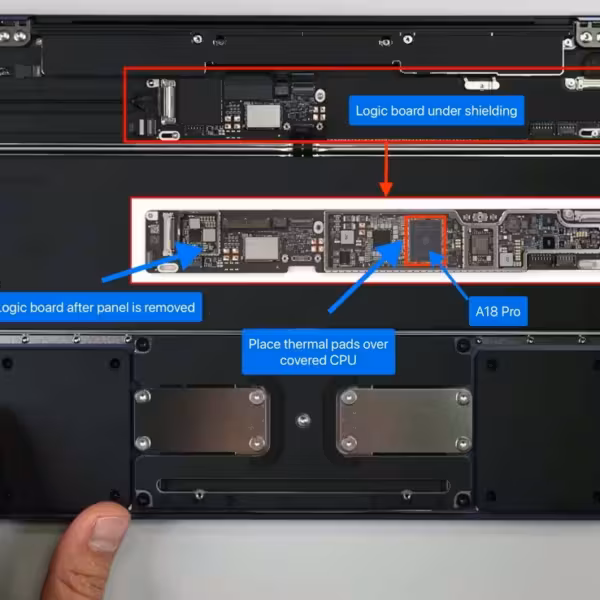 Мод с тепловыми прокладками для MacBook Neo увеличивает скорость, но есть риски