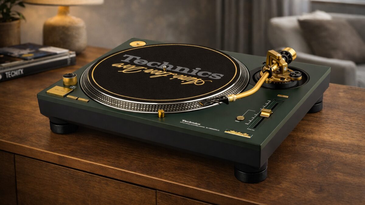 Technics выпустила лимитированный проигрыватель SL-1200M7ALD в зелёном цвете в коллаборации с Aimé Leon Dore