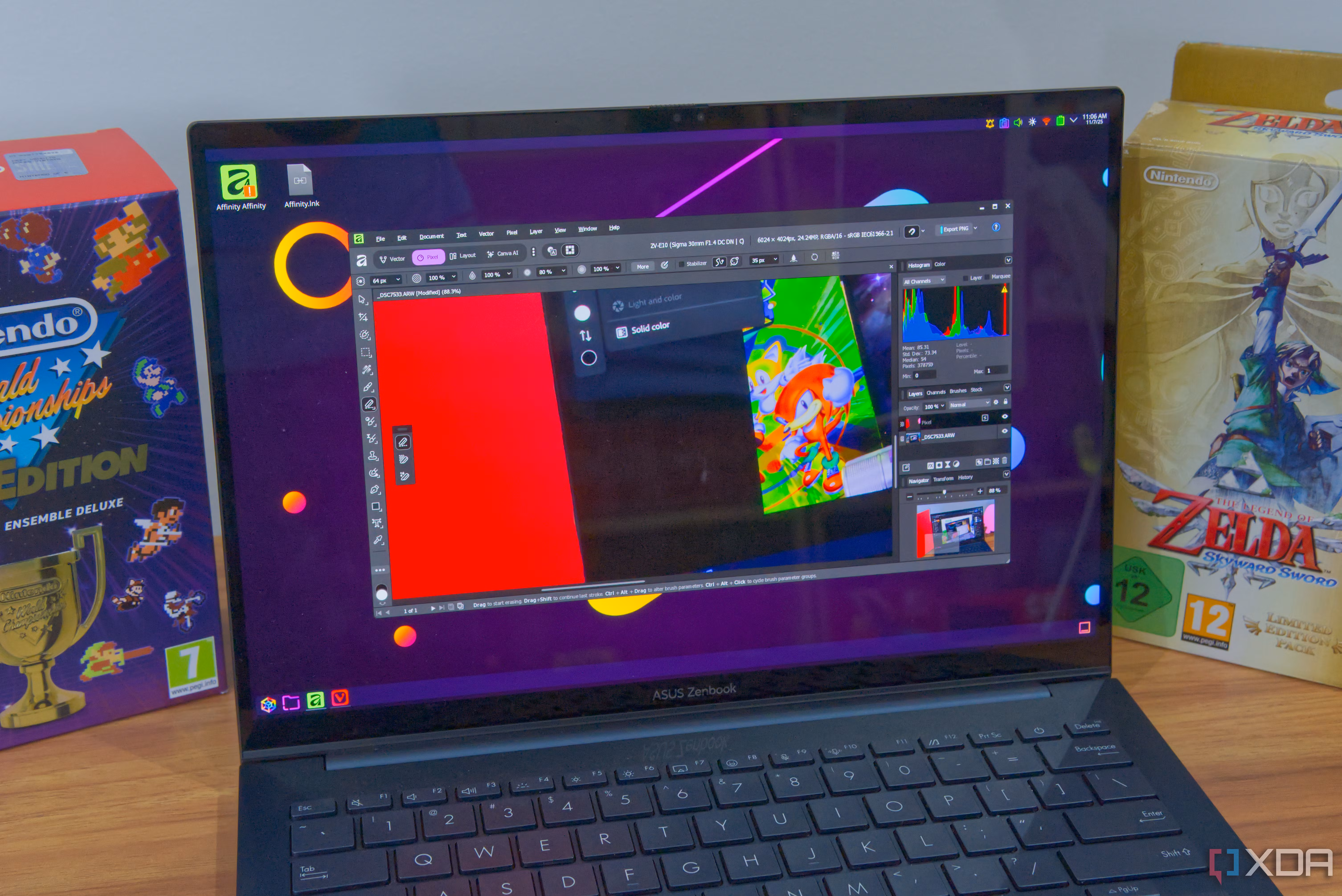 Arch Linux с приложением Affinity