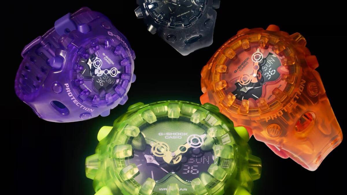 Casio обновила серию часов GA-V01 прозрачными моделями с яркими акцентами 5 casio g shock ga v01ske lineup featured