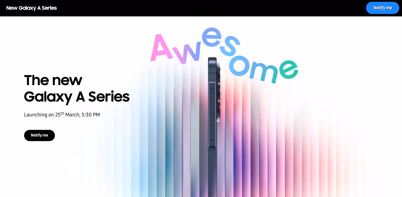 Galaxy A (2026) landing page