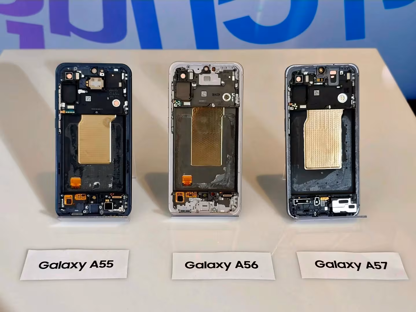 В Galaxy A57 установят увеличенную паровую камеру охлаждения 3 galaxy a57, galaxy a56, galaxy a55 vapour cooling chambers compared