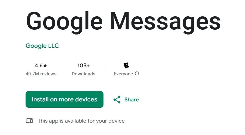 Google Messages достигла 10 миллиардов установок в Google Play Store