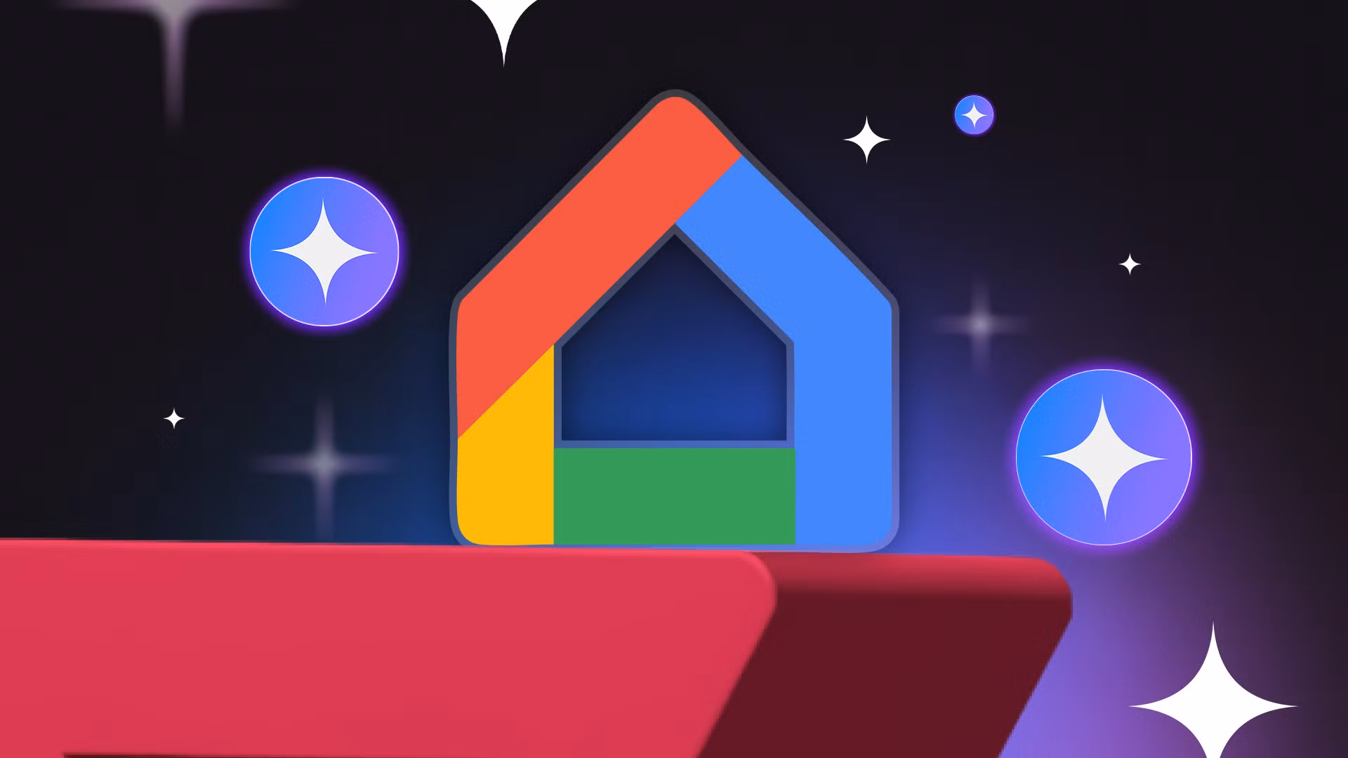 Логотип Google Home и иконки Gemini
