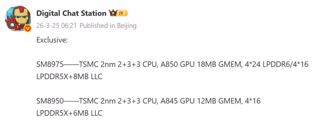 Snapdragon 8 Elite Gen 6 и 8 Elite Gen 6 Pro: характеристики и конкуренция Qualcomm