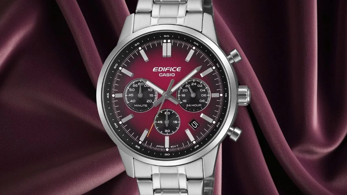 Часы Casio Edifice EFR-575 с металлическим браслетом