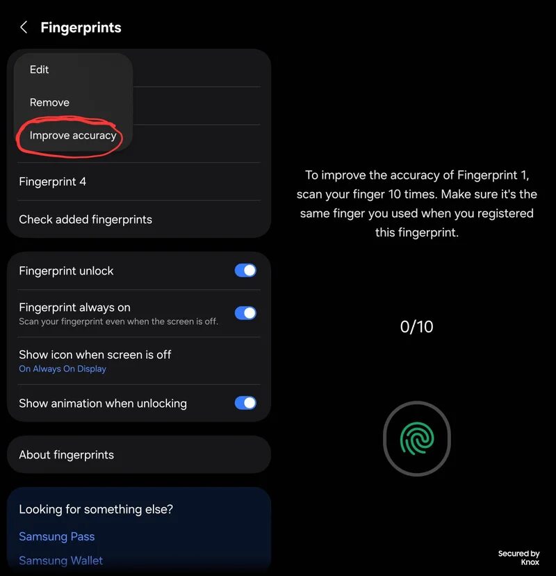 Galaxy S26 получил улучшение точности отпечатков пальцев