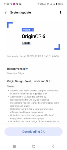 iqoo z9x originos 6 update