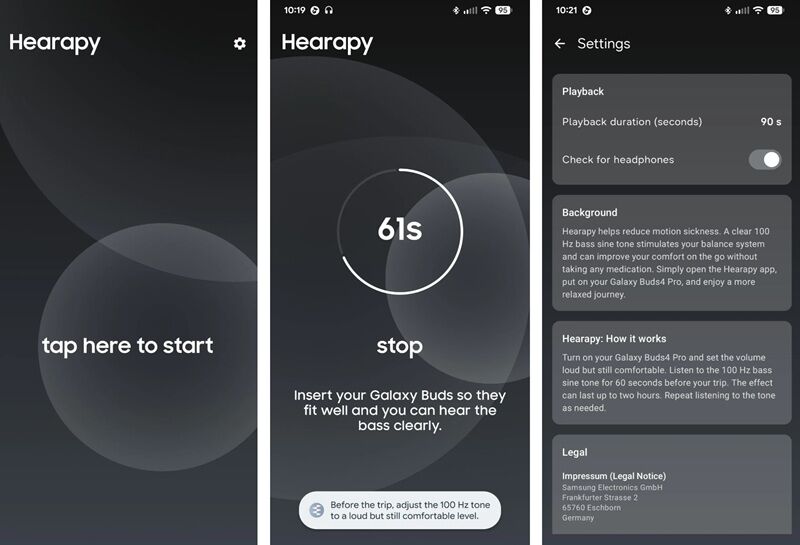Samsung выпустила Hearapy для борьбы с укачиванием