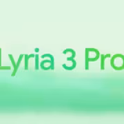Текст на зеленом градиентном фоне с названием Lyria 3 Pro