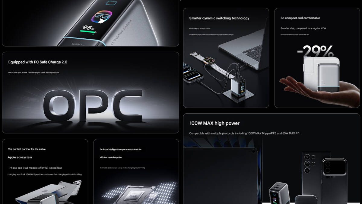 main highlights of the cuktech 100w ultra charger