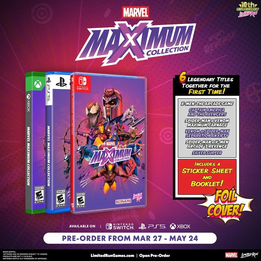 Marvel Maximum Collection выйдет на Switch 27 марта с шестью играми про супергероев