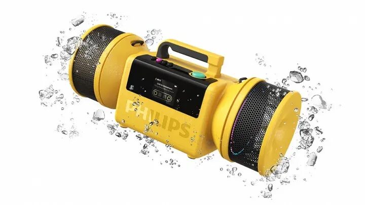 philips moving sound portable speaker tube roller ringo duo retro audio headphones 01