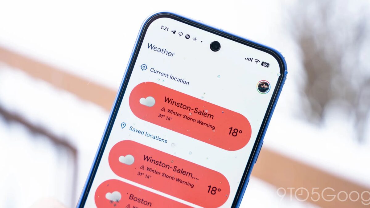 Pixel Weather обновляет виджет и добавляет новые иконки в Google Clock 8.6