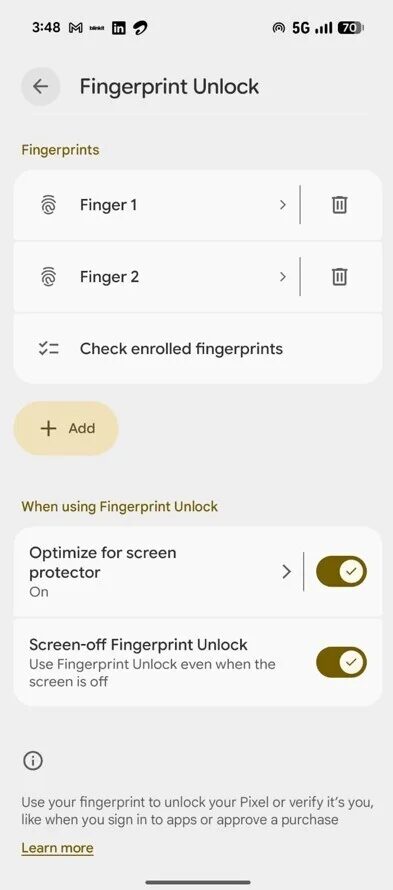 Разблокировка по отпечатку при выключенном экране теперь доступна в среднем сегменте Pixel
