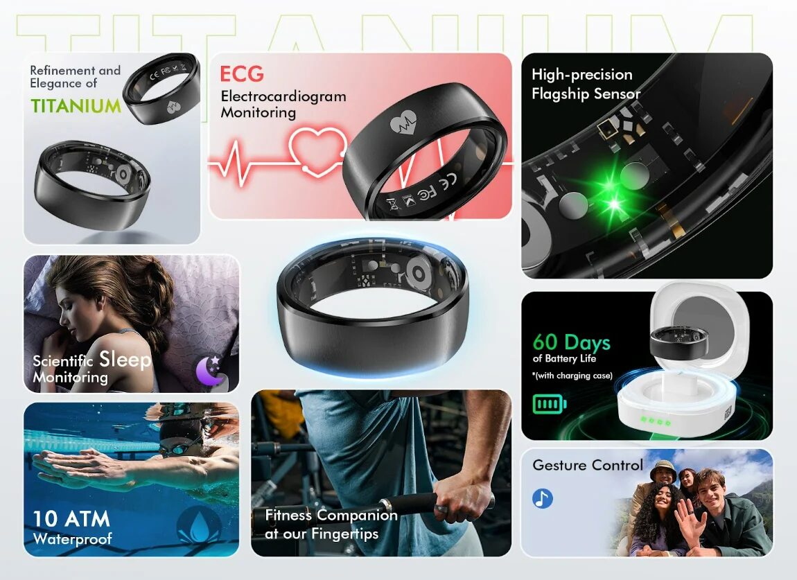 Smalth представила смарт-кольцо Titanium Pro с поддержкой ЭКГ 3 smalth titanium pro