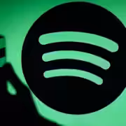 spotify logo phone gettyimages 2236404299