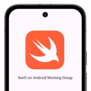Логотип Swift на экране Android устройство
