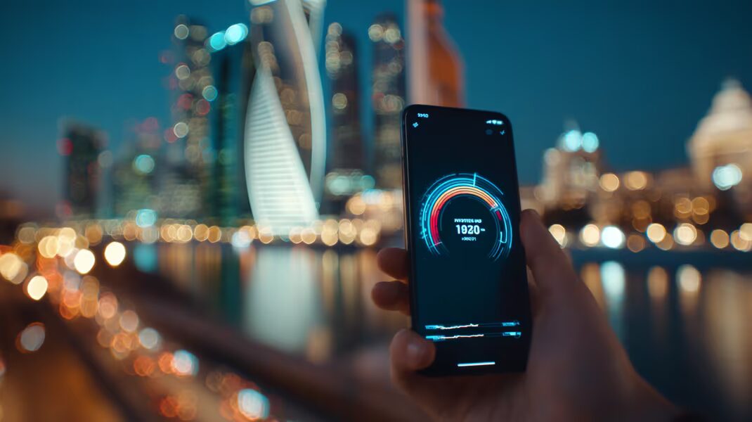 Мобильный телефон с тестом скорости интернет МегаФон