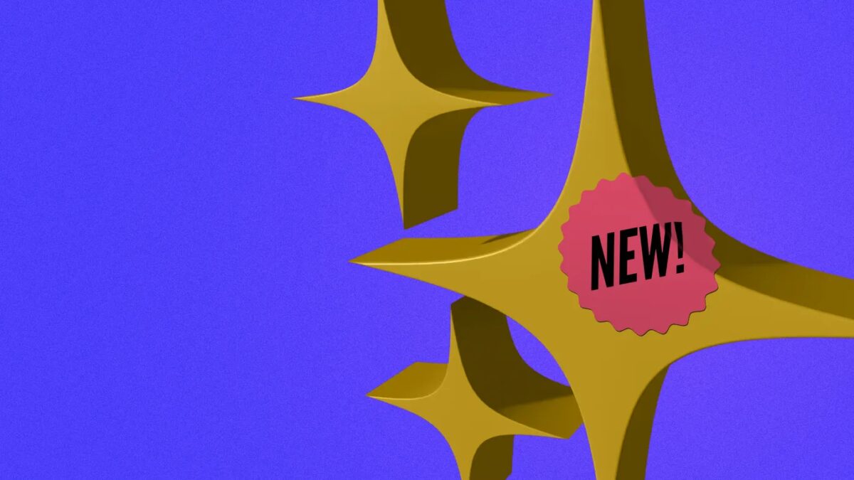 Графика дизайна новинки GPT-5.5 от OpenAI с яркими звездообразными элементами