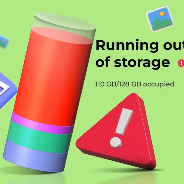 Индикатор расхода памяти на смартфоне Pixel 11