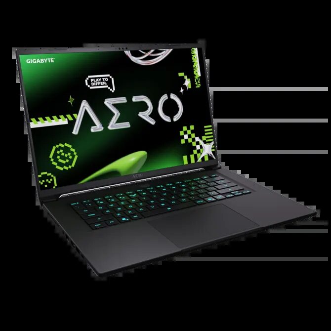 Ноутбук Gigabyte Aero X16 с подсветкой клавиатуры
