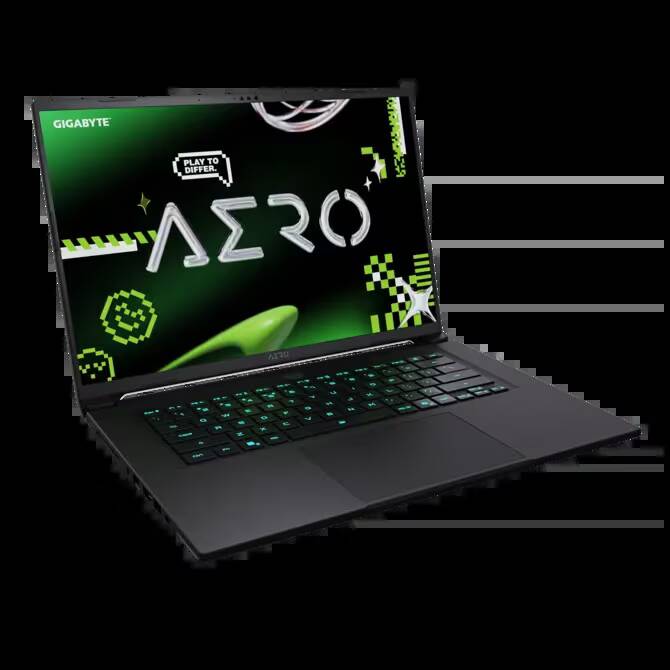Ноутбук Gigabyte Aero X16 с подсветкой клавиатуры