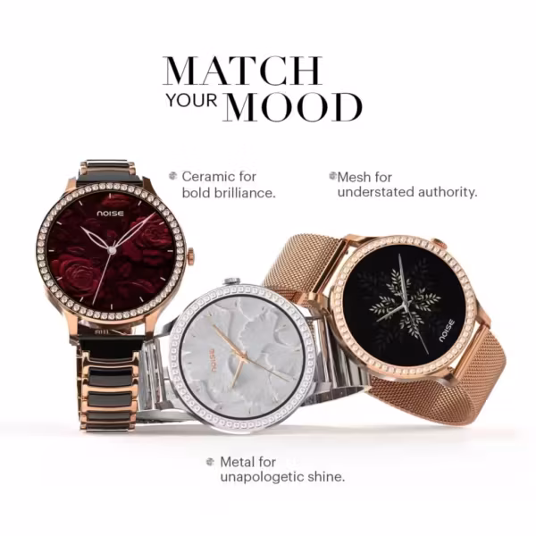 Модные умные часы NoiseFit Diva Araya с разными циферблатами