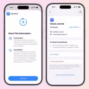 Экран приложения App Store с подписками Ocean Journal