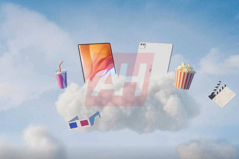 Облако с планшетами Asus Pad, попкорном и поплавком