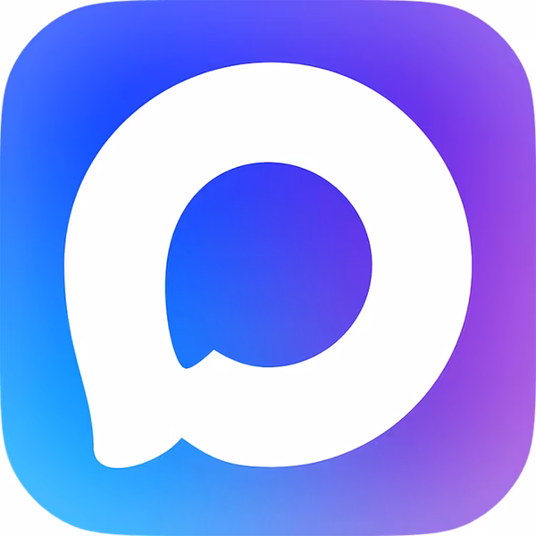 Логотип Ватсаппа с градиентным фоном и белой буквой