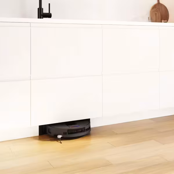 Робот-пылесос Bosch в кухонном шкафу Ecovacs