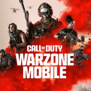 Обложка игры Call of Duty Warzone Mobile с пятером вооружённых бойцов