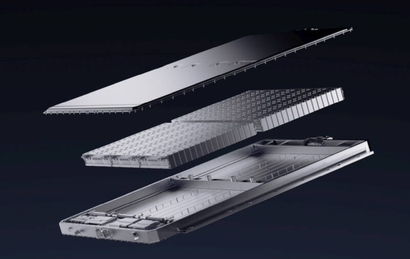 Разобранный аккумулятор CATL Shenxing с пятью слоями