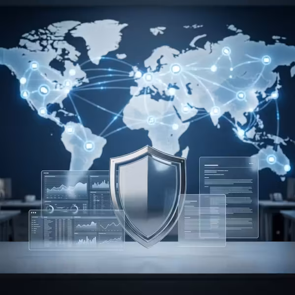 Глобальная карта с сетевыми соединениями и графиками