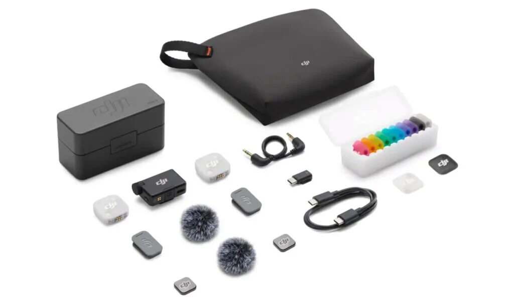Комплектация DJI Mic Mini 2 с аксессуарами