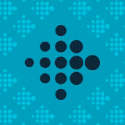 Изображение фона с голубым узором и логотипом Fitbit