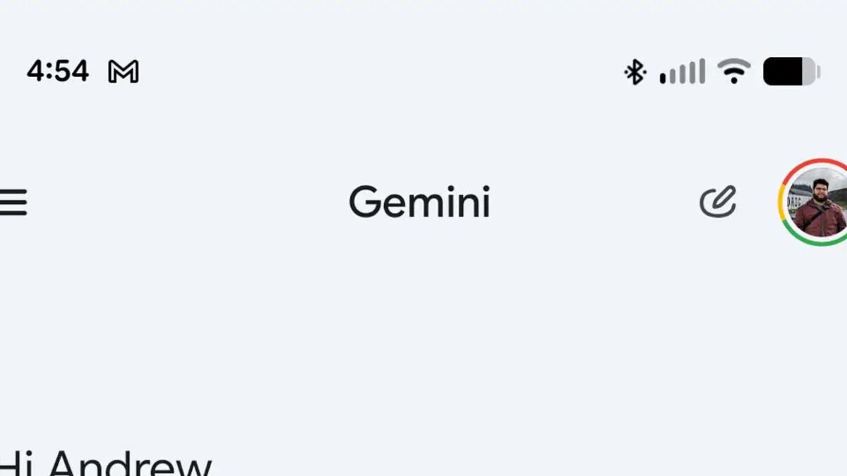 Обновлённый значок временного чата в Gemini на мобильном устройстве