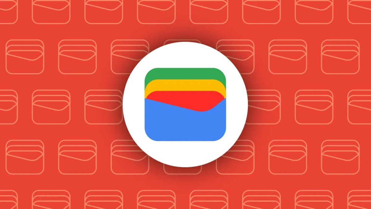 Значок Google Wallet с цветными полосками и стилем