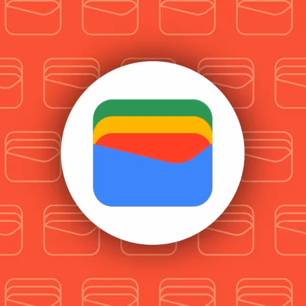 Значок Google Wallet с цветными полосками и стилем