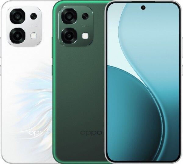 Официальные смартфоны Oppo F33 и F33 Pro в белом и зелёном цветах