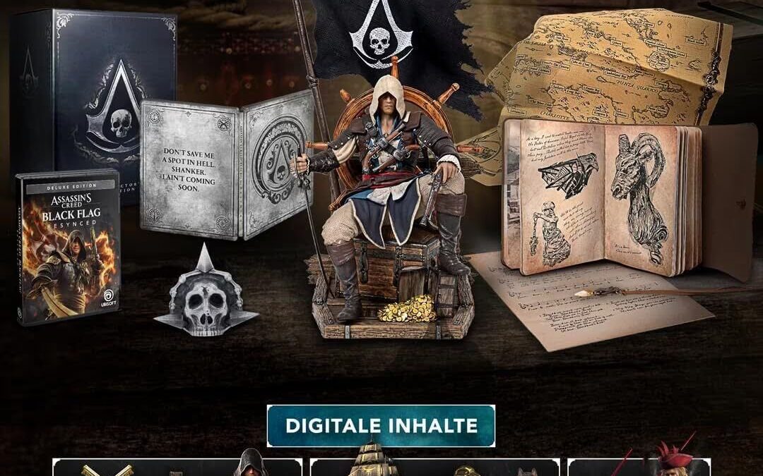 Коллекционное издание Assassin's Creed Black Flag Resynced с фигурками и книгами