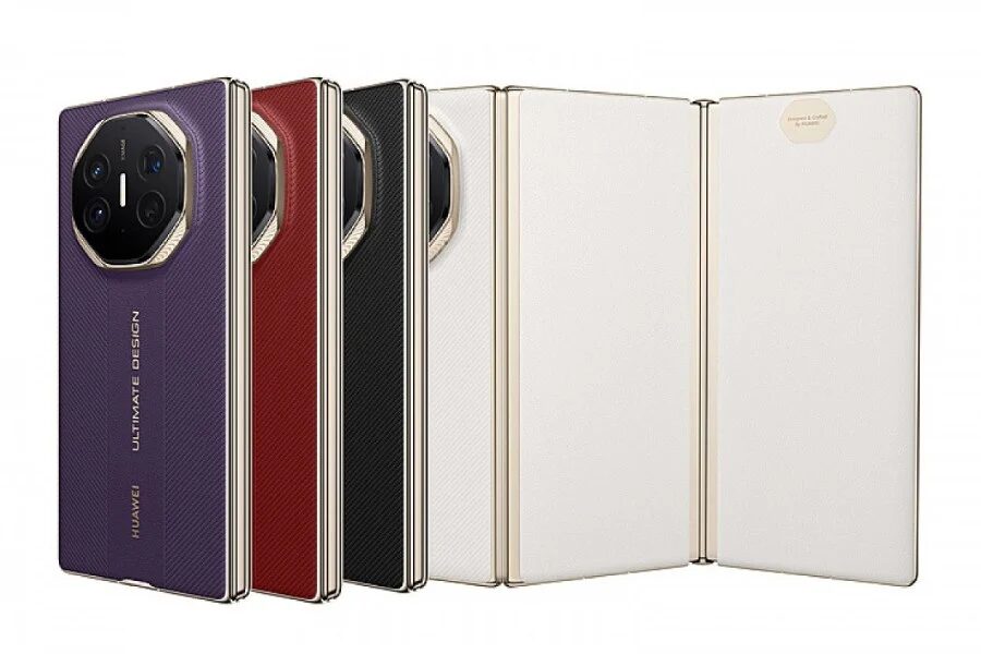 Испытанные цветные смартфоны Huawei Mate XT 2 сложные устройства