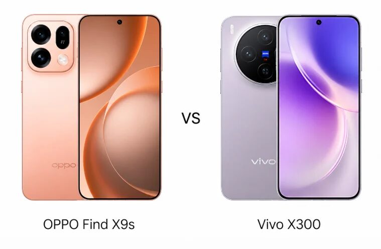 OPPO Find X9s и Vivo X300 спереди и сзади