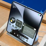 Складной телефон Pixel 11 Pro Fold на столе