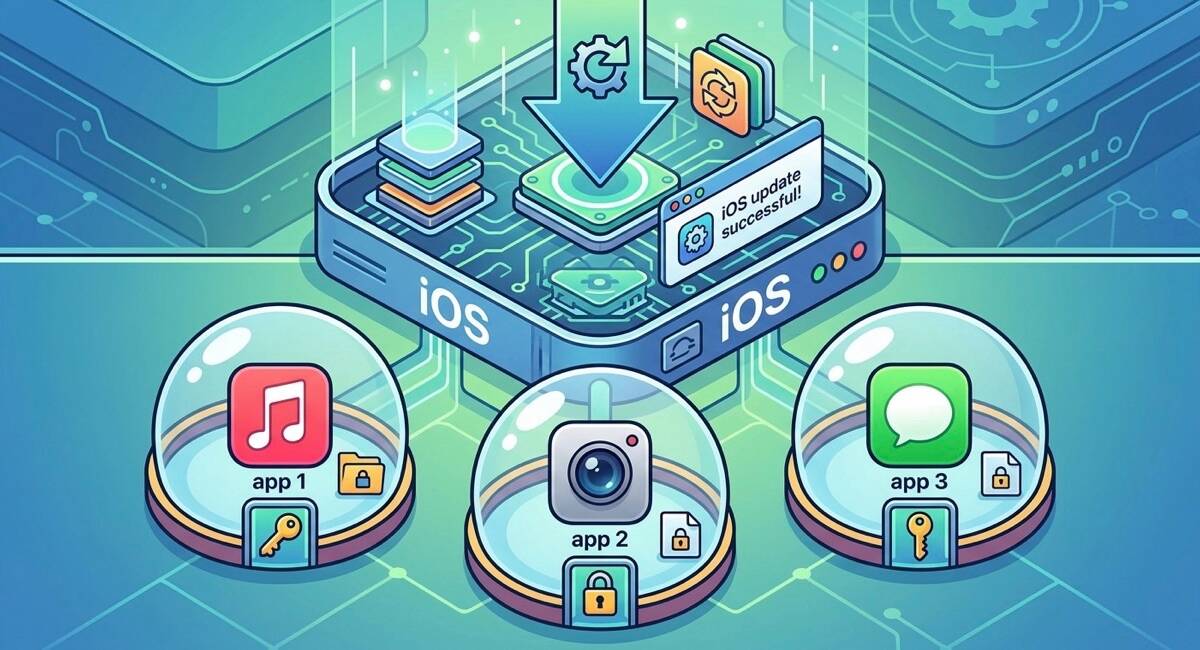 Диаграмма показывающая обновление iOS и приложения для iPhone Telega